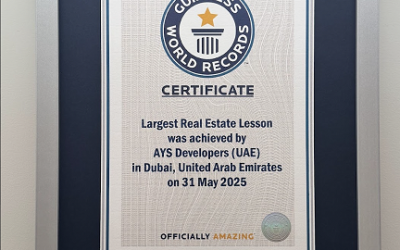 AYS Developers breaks a Guinness World Record for the World’s Largest Real Estate Training Session in Dubai